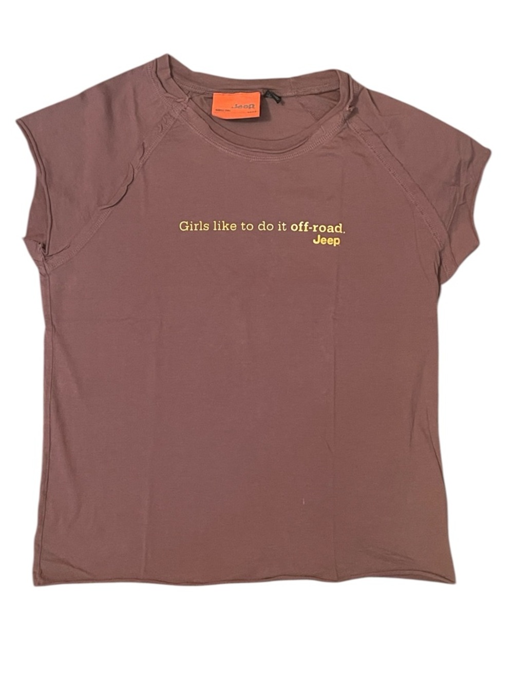 Jeep “Girls Like to Do It Off-Road” Brown Tee Sz M
